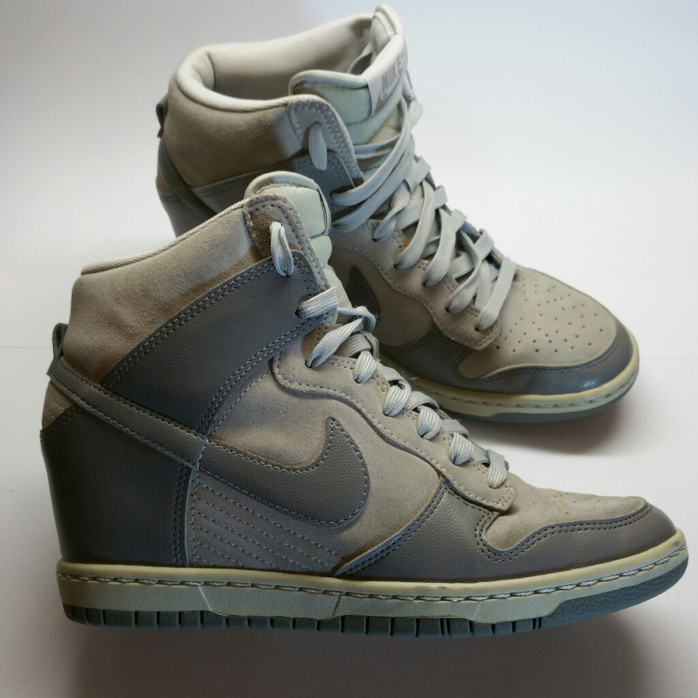 Nike Sky Hi Dunk Wedges Cool Grey Sz 8